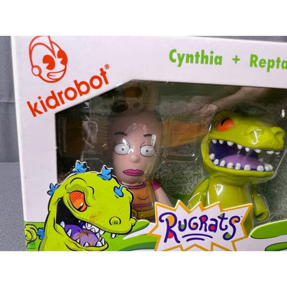 Kidrobot Rugrats Cynthia & Reptar Nickelodeon Vinyl Figures 2 New - Picture 2 of 8